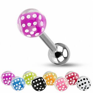 Piercing Street Piercing Langue De Colore Bulle - Argente