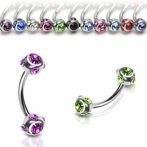 Piercing Street Piercing arcade serti de Multiples Strass - Argente