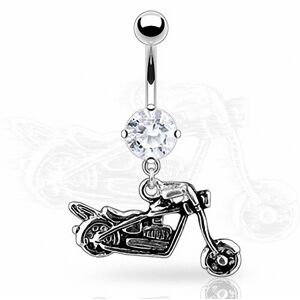 Piercing Street Piercing nombril moto - Argente