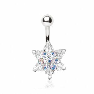 Piercing Street Piercing nombril flocon de neige - Argente