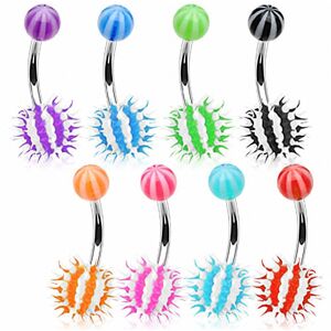 Piercing Street Piercing nombril silicone candy - Multicolore