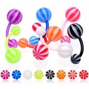 Piercing Street Piercing nombril Bioflex Boules Candy - Multicolore
