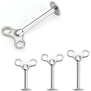 Piercing Street Piercing oreille Labret Clef de Remontage Acier chirurgical - Argente