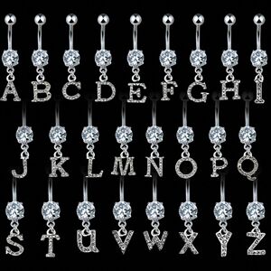 Piercing Street Piercing nombril Gemme Clair Alphabet - Argente