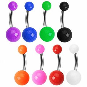 Piercing Street Piercing nombril Titane G23 Boules Acrylique - Argente