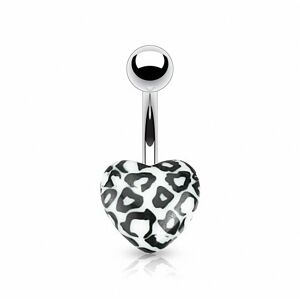 Piercing Street Piercing nombril Leopard Coeur - Multicolore