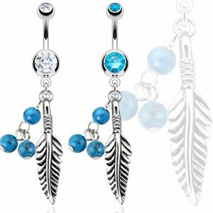 Piercing Street Piercing nombril Attrape Reve Turquoise - Argente