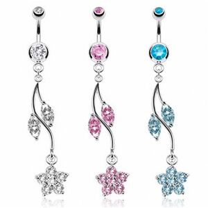 Piercing Street Piercing nombril fleur vigne -