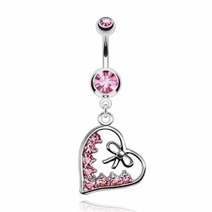 Piercing Street Piercing nombril coeur ruban -