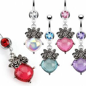 Piercing Street Piercing nombril bouquet de fleurs - Argente