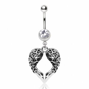 Piercing Street Piercing nombril paire ailes d'ange - Argente