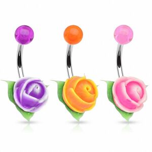 Piercing Street Piercing nombril rose silicone bicolore -
