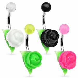 Piercing Street Piercing nombril rose silicone -