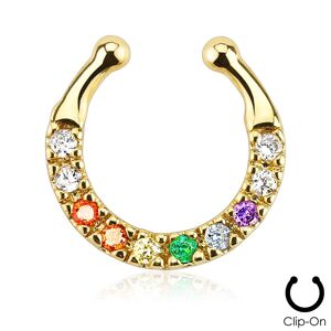 Piercing Street Faux piercing septum dore 10 pierres -