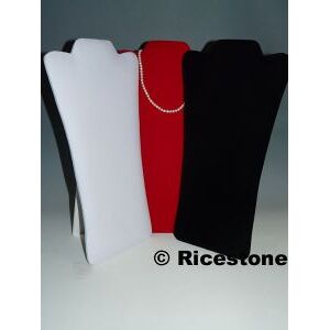 Ricestone 3d) Buste plat, H=40cm pour collier, chaîne et pendentif.