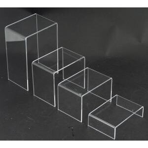 Ricestone 2a) Escalier de vitrine: 4x pontets-Volume acrylique de presentation.