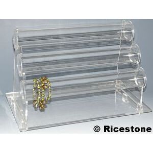 Ricestone 91c) Jonc Presentoir montre a 3 etages en acrylique, ECONOMIQUE