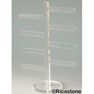 Ricestone 0e) Support presentoir boucle d'oreille creoles. Hauteur 30 cm