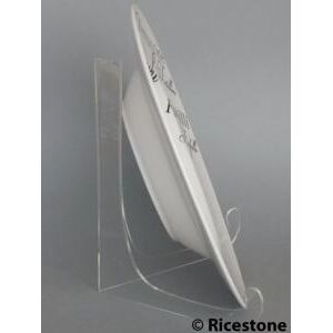 Ricestone 51d) Grand chevalet acrylique (20 cm), Presentoir assiette profonde.