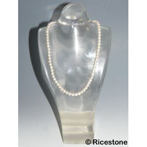 Ricestone 10b) Buste Acrylique transparent, Présentoir de collier H=26cm