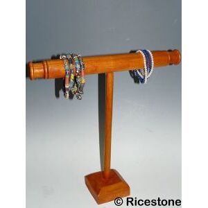 Ricestone 8a) Support a bracelet, Jonc Bois un etage, artisanal.