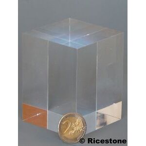 Ricestone 6g) Colonne acrylique Presentoir mineraux 6x6x8cm