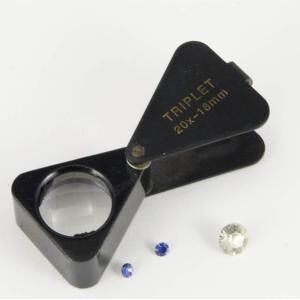 Ricestone 1ha) Loupe Triplet 20x18mm de qualite, pliable d'horloger, bijoutier, ...