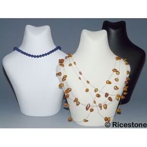 Ricestone 2a) Buste forme humaine pour collier, Porte-bijoux H=19cm