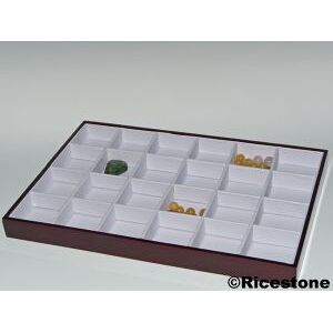 Ricestone 3b) Plateau similicuir 24x35 cm a compartiments.