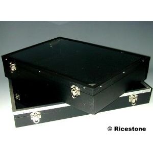 Ricestone 2a) Coffret luxe recouvert de Similicuir 26x36 cm, h= 5 cm.