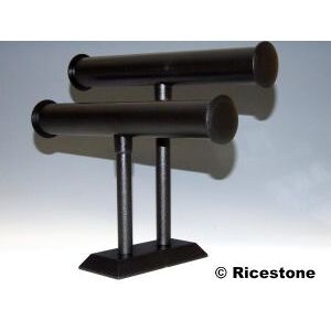 Ricestone 7e) Présentoir support-jonc bracelet ou montre à deux étages.