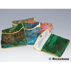 Ricestone 6d) 10x Pochettes cadeau tissu 11x10 cm