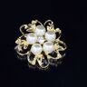 Broche Imitation Perle Broches Fleur Broche Forme Ronde Foulard Broche