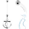 Piercing Street Piercing nombril de grossesse ancre marine - Argenté