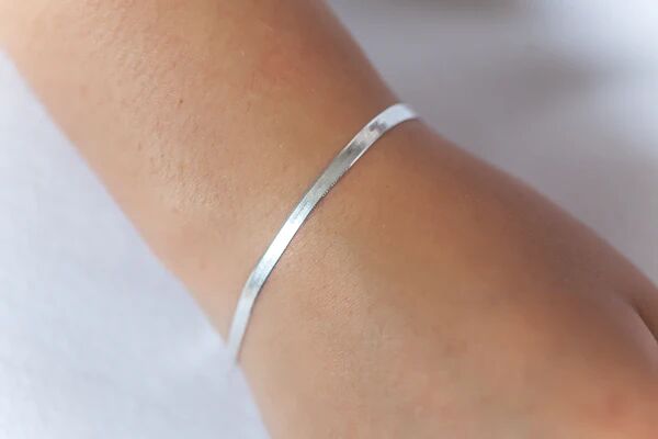 Elise et moi Bracelet maille serpentine en argent