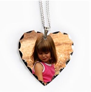 Pendentif photo coeur