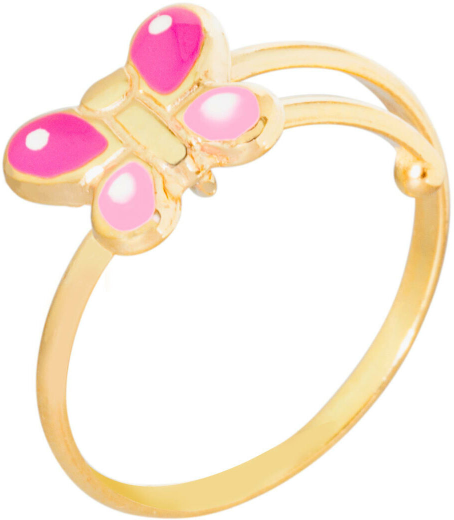 Mon Premier Bijou Bague enfant papillon rose - Or jaune 9ct