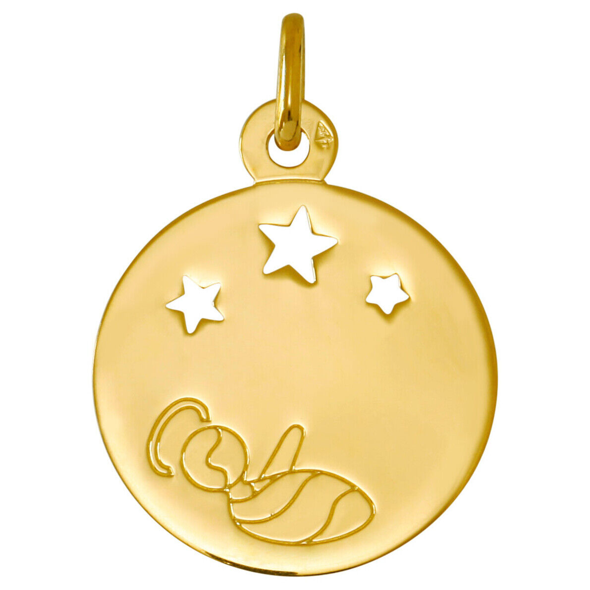 Pichard-Balme Médaille ange naissant aux étoiles - Or jaune 18ct