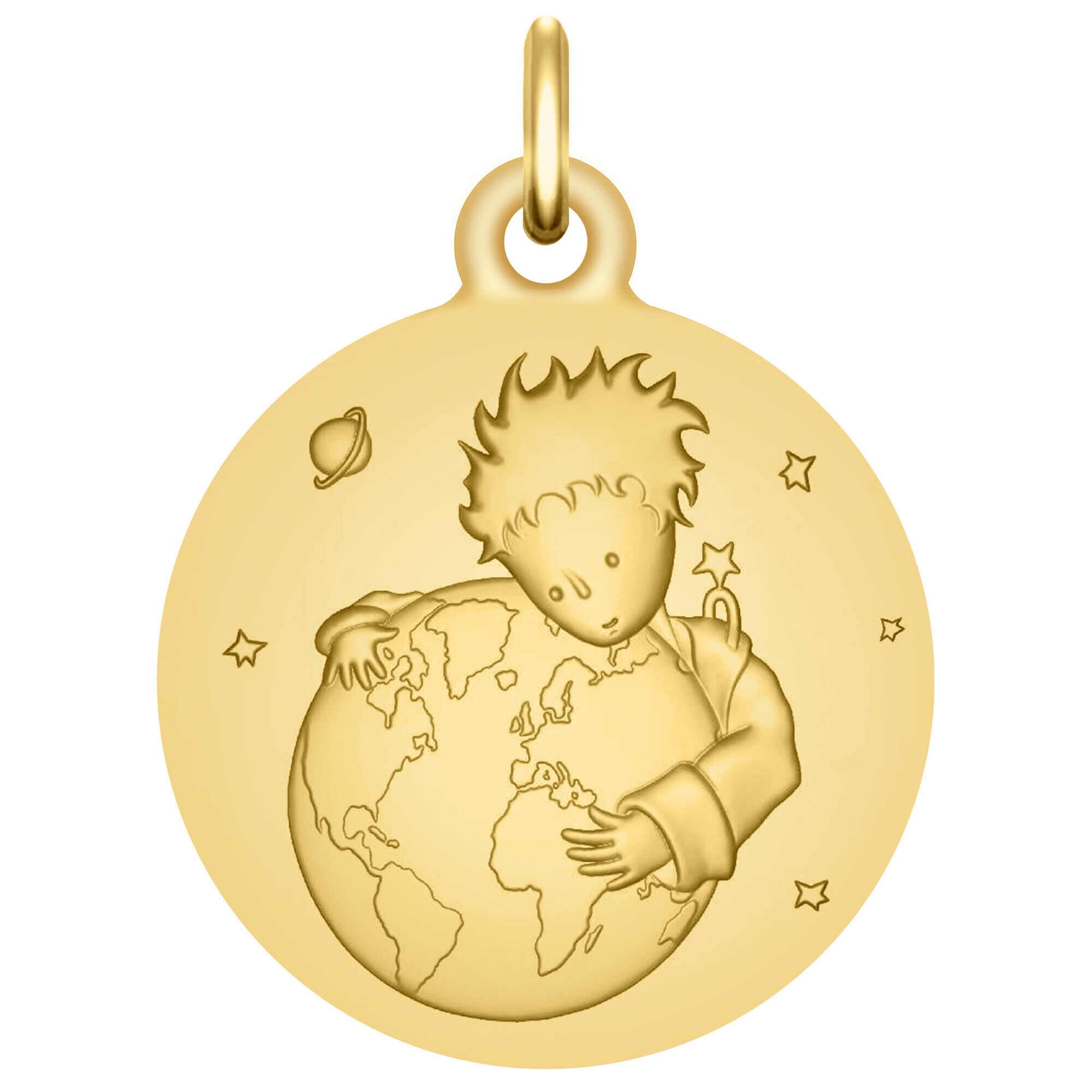 Maison de la Médaille "Médaille Petit Prince ""protège ta planète"" - Or jaune 18ct"