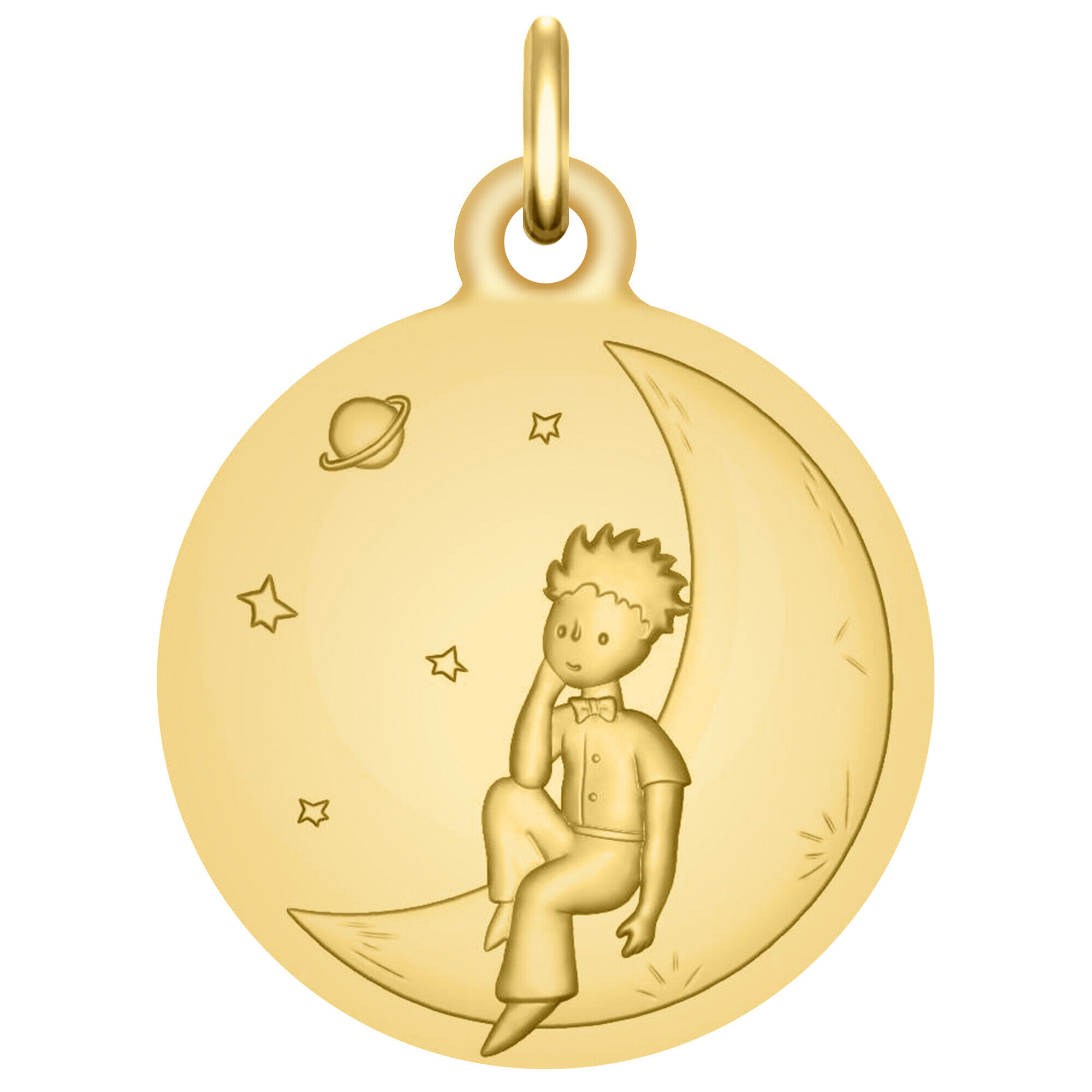 Maison de la Médaille Médaille Petit Prince sur la lune - Or jaune 18ct