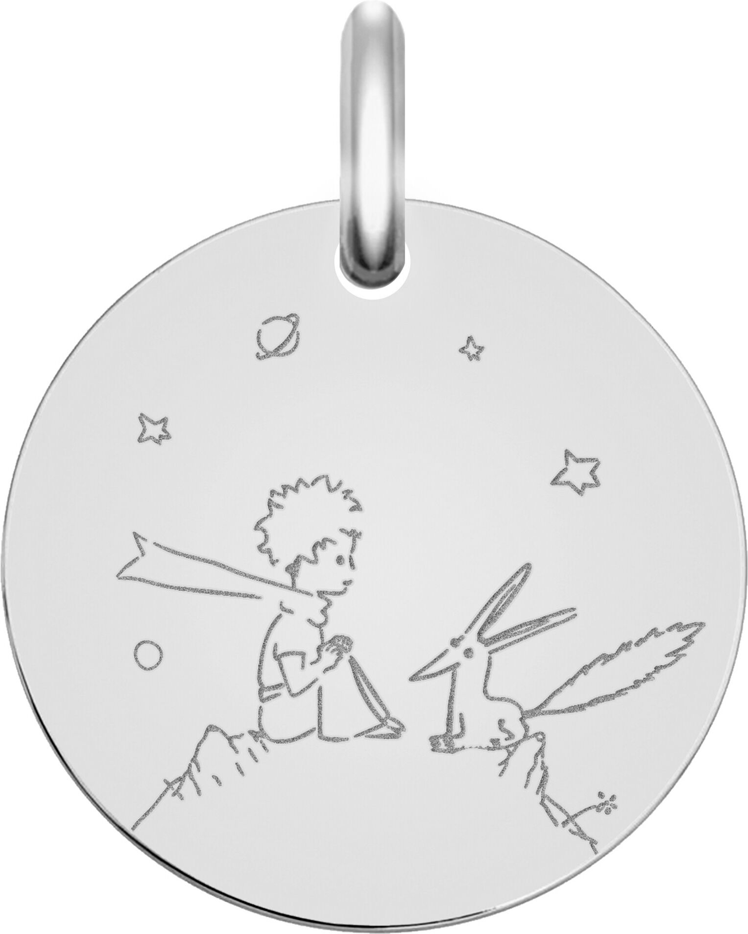 Maison de la Médaille Médaille Petit Prince au renard - Or blanc 18ct