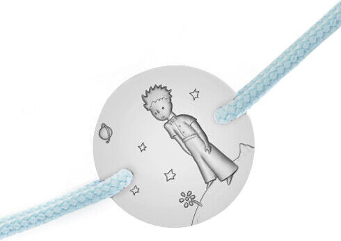 Maison de la Médaille Bracelet cordon Petit Prince sur sa planète - Argent massif