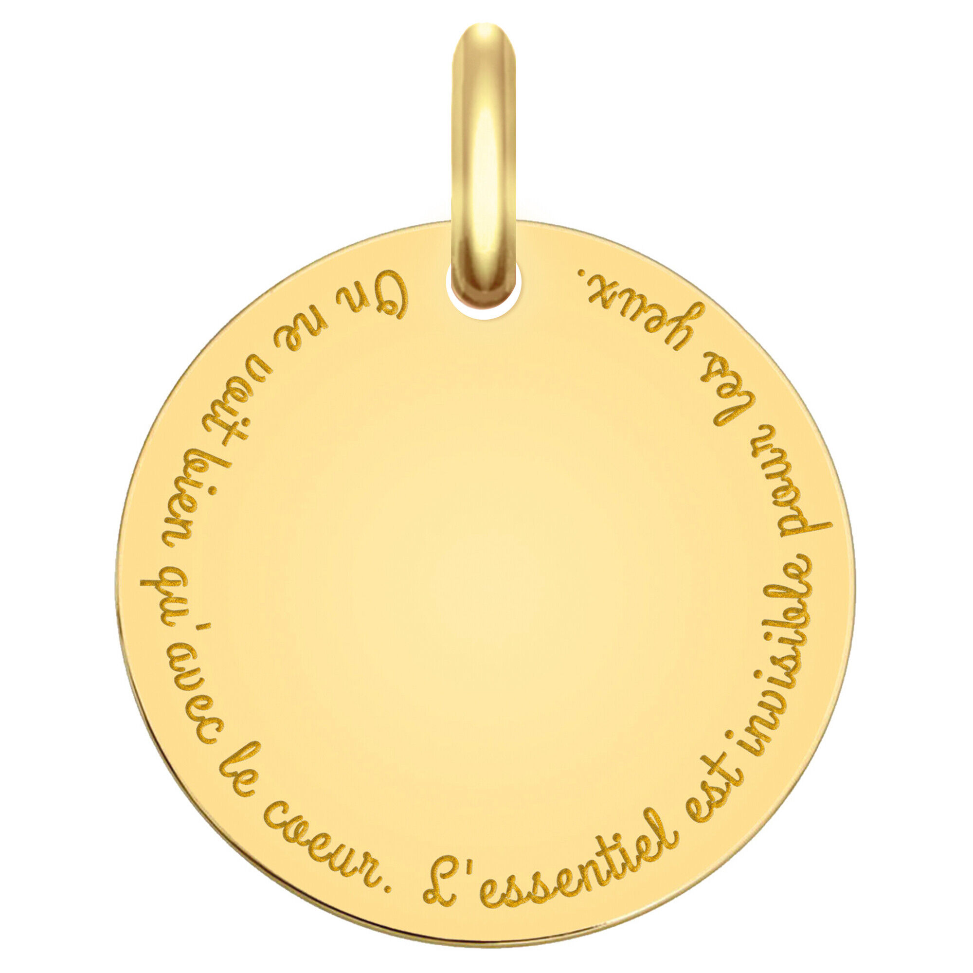 Medaille bébé Maison de la Médaille Médaille Vierge à l'enfant de  Botticelli - Or jaune 9ct sur