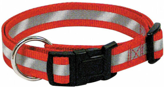 Difac Collier réglable rouge nylon réfléchissant pour chien 40/65 cm