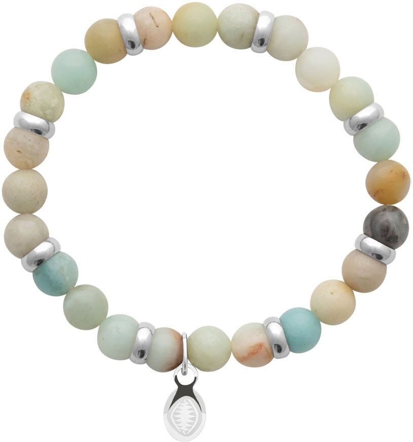 France Minéraux Bracelet Amazonite et Anneaux "Pour Lui"