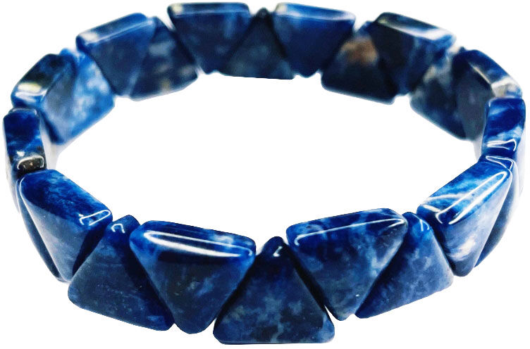 France Minéraux Bracelet Sodalite - Pierres triangulaires