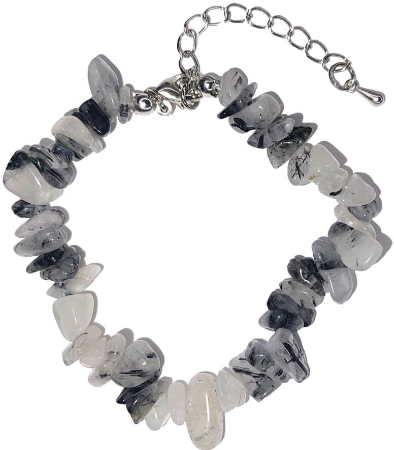 France Minéraux Bracelet Quartz rutile - Baroque avec fermoir - 19 à 23cm