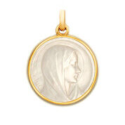 Médaille Becker Vierge de l'Annonciation en nacre