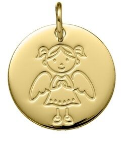 Orféva Médaille Demoiselle Ange (Or Jaune 9K)