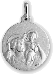 Orféva Ma Médaille Saint Christophe Or Blanc 9K